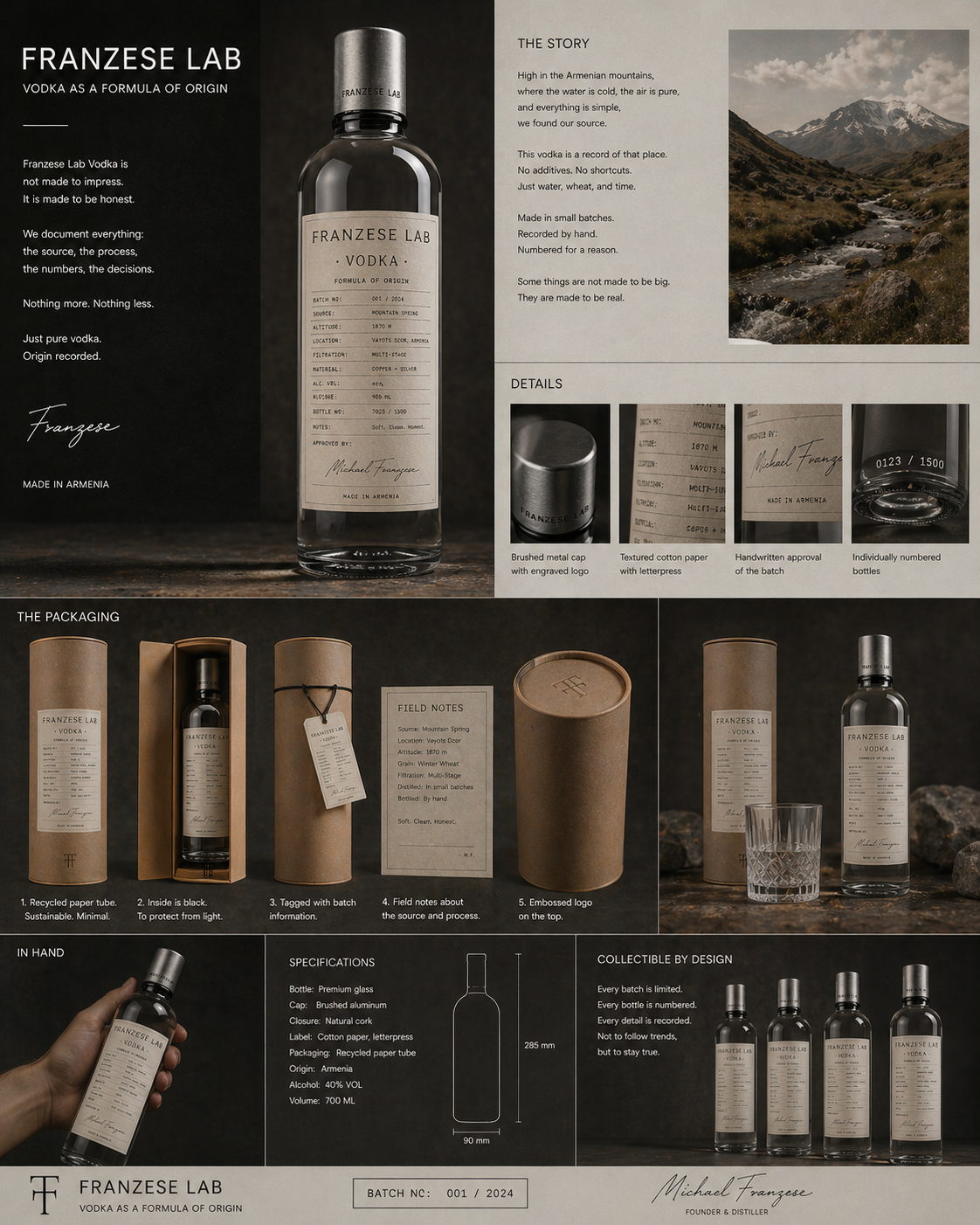 Franzese Lab Vodka презентационный концепт