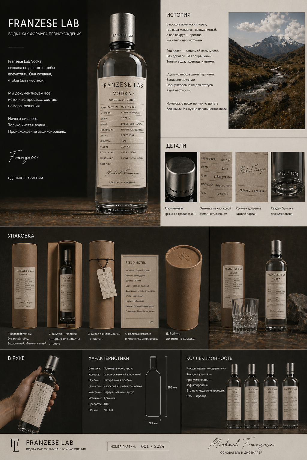 Franzese Lab Vodka русский концепт упаковки